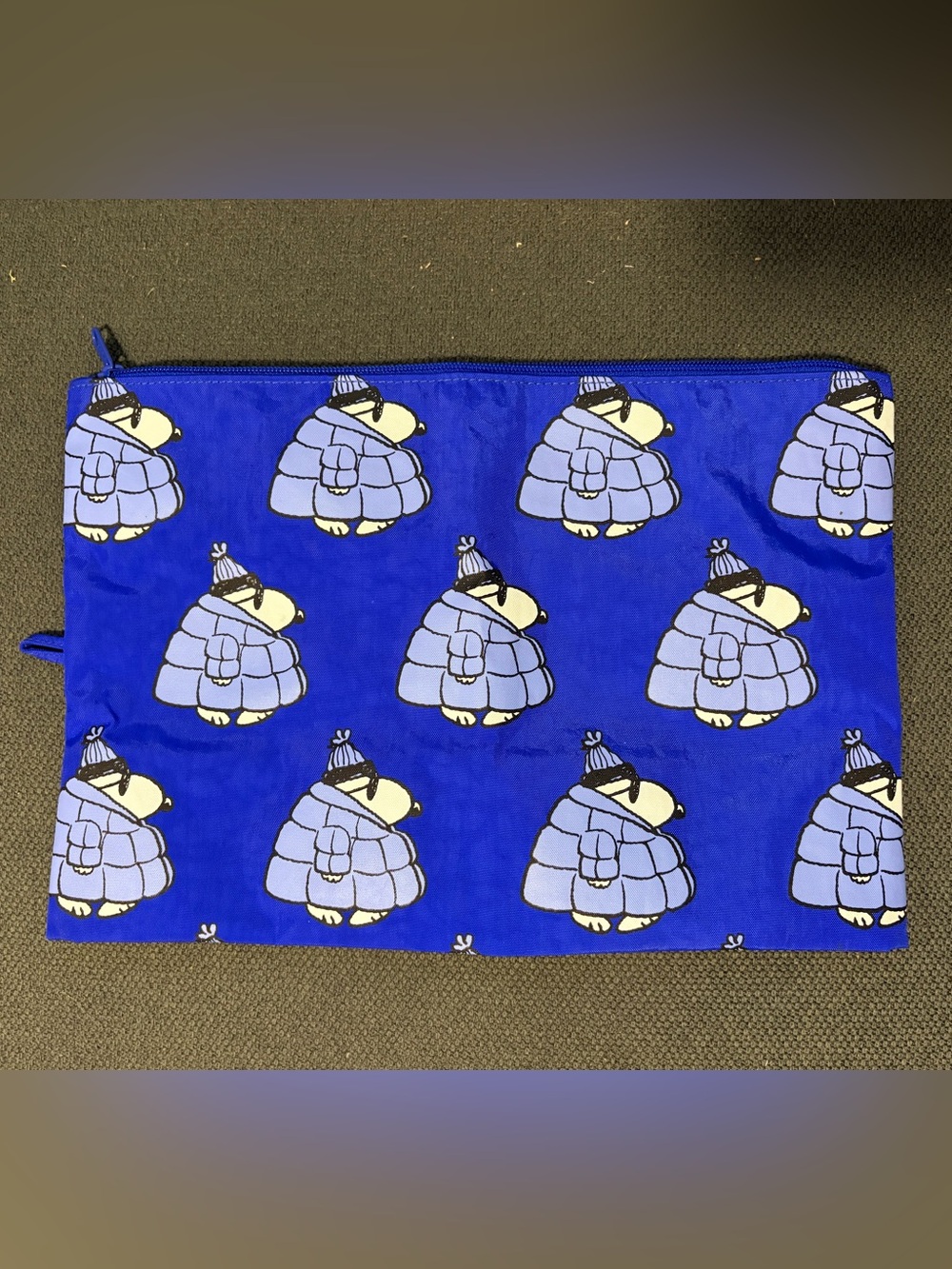 Kids Blue Penguin Print Accessory Pouch - Blue